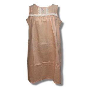 Vintage Peach Embroidered Nightgown
